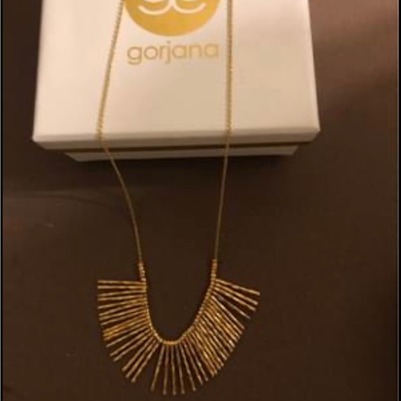 Gorjana Hammered Gold Fan Necklace - Picture 1 of 3